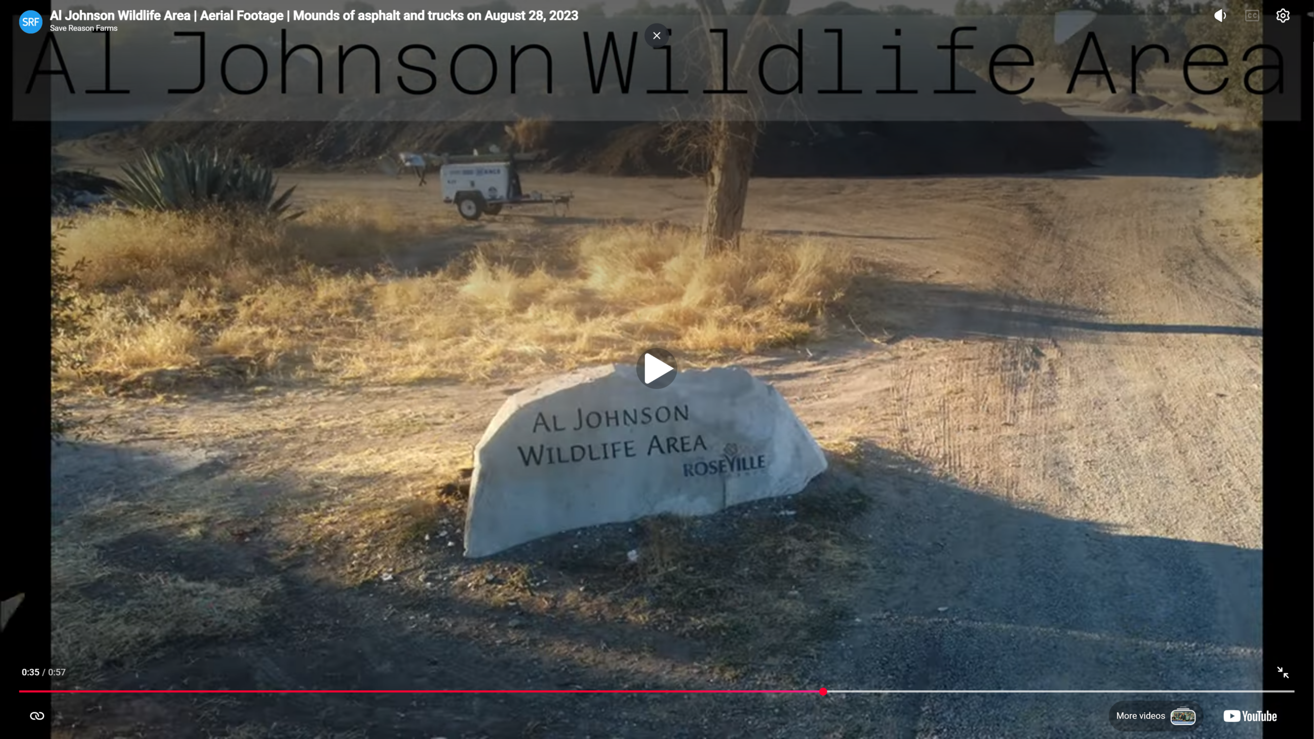 Al Johnson Wildlife Area | Aerial Footage | Mounds of asphalt and trucks on August 28, 2023