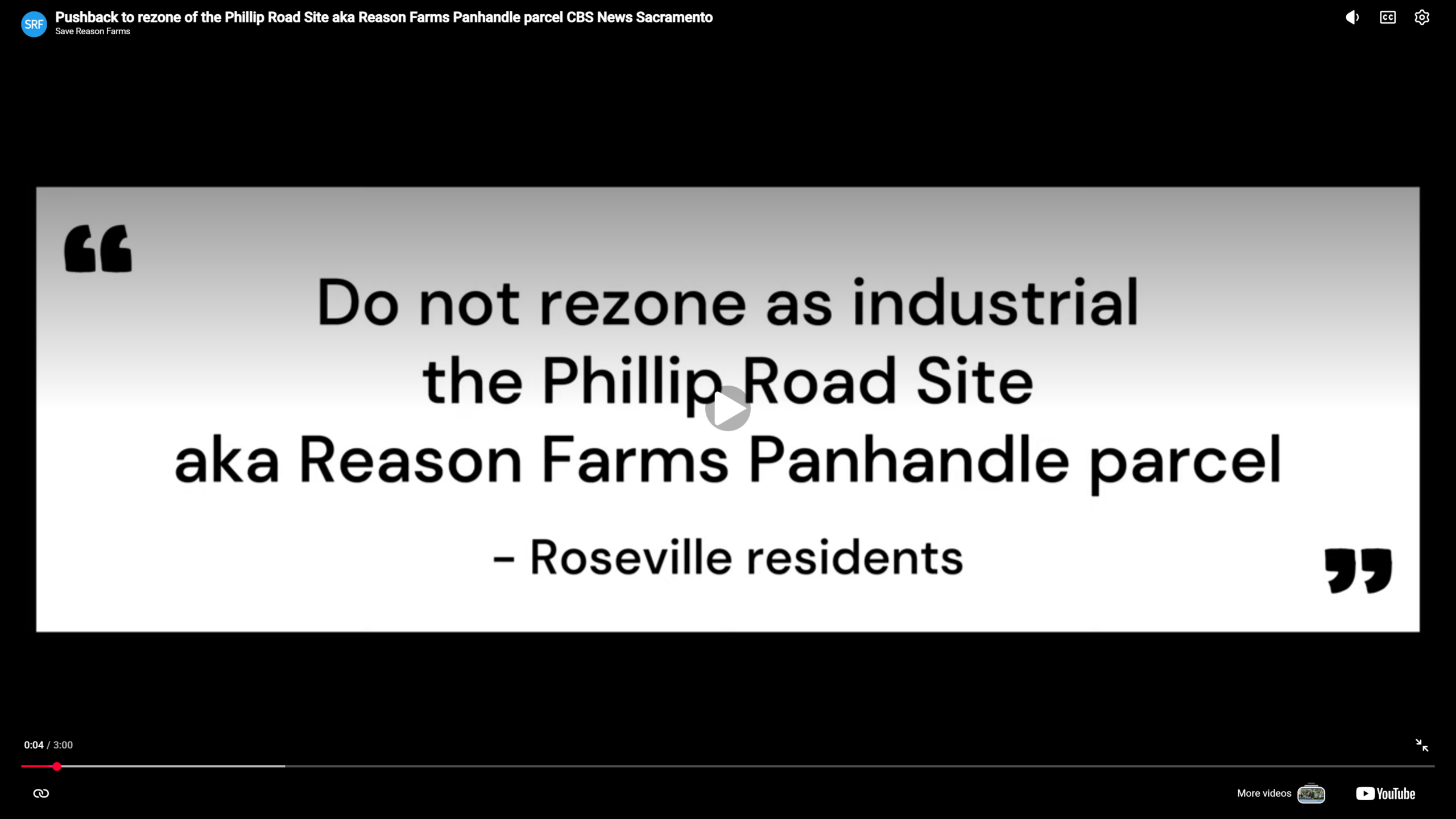 Pushback to rezone of the Phillip Road Site aka Reason Farms Panhandle parcel CBS News Sacramento