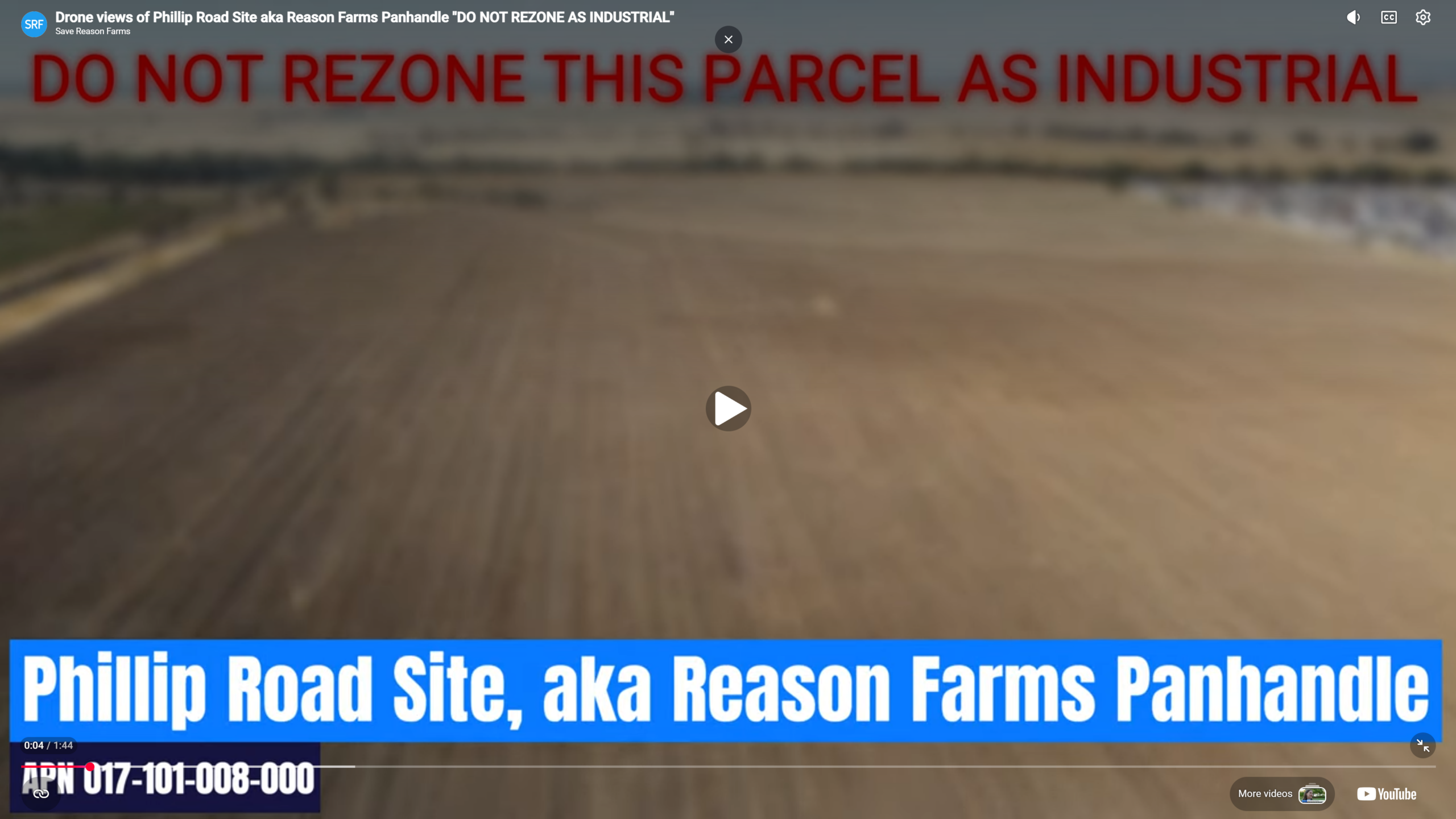 Drone views of Phillip Road Site aka Reason Farms Panhandle "DO NOT REZONE AS INDUSTRIAL"