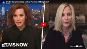 Erin Brockovich on AI data centers -People aren't being heard